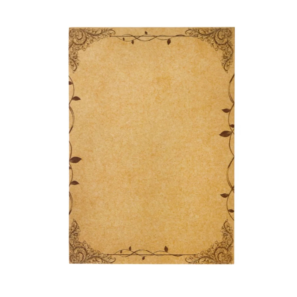 Stationary Paper 8 Pack Parchment Antique Colored Printed