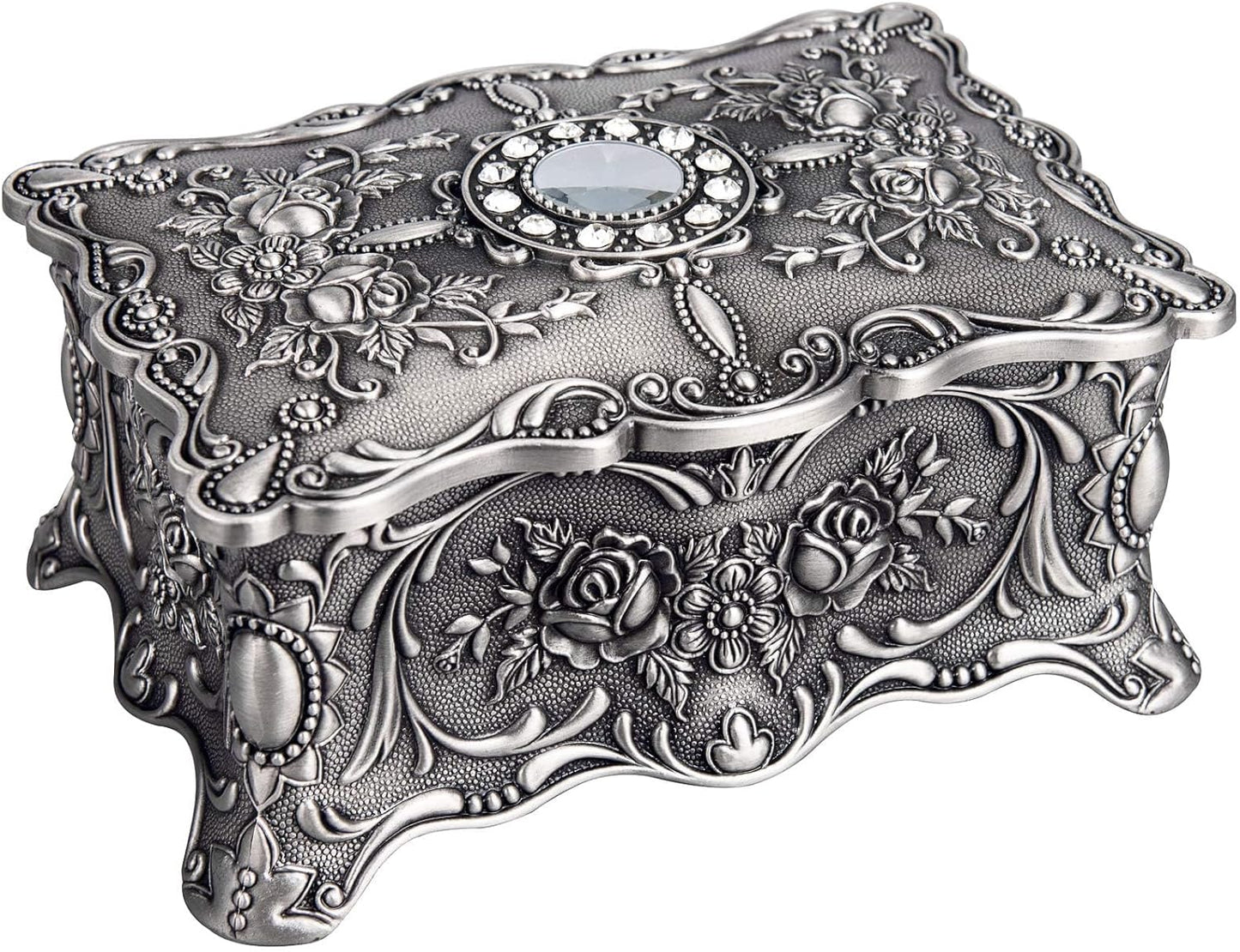 Vintage Trinket Jewelry Box Treasure Organizer