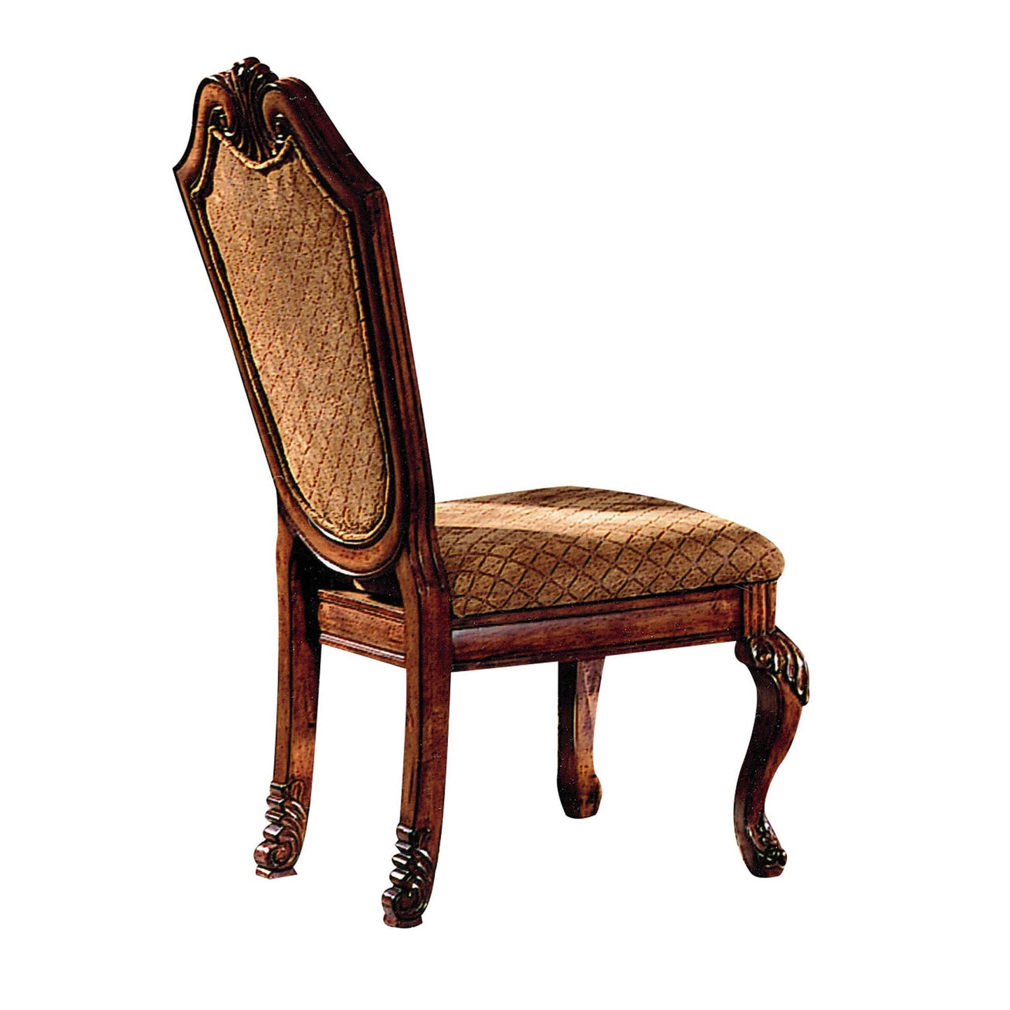 Chateau De Ville Side Chair (Set-2) - Fabric & Cherry