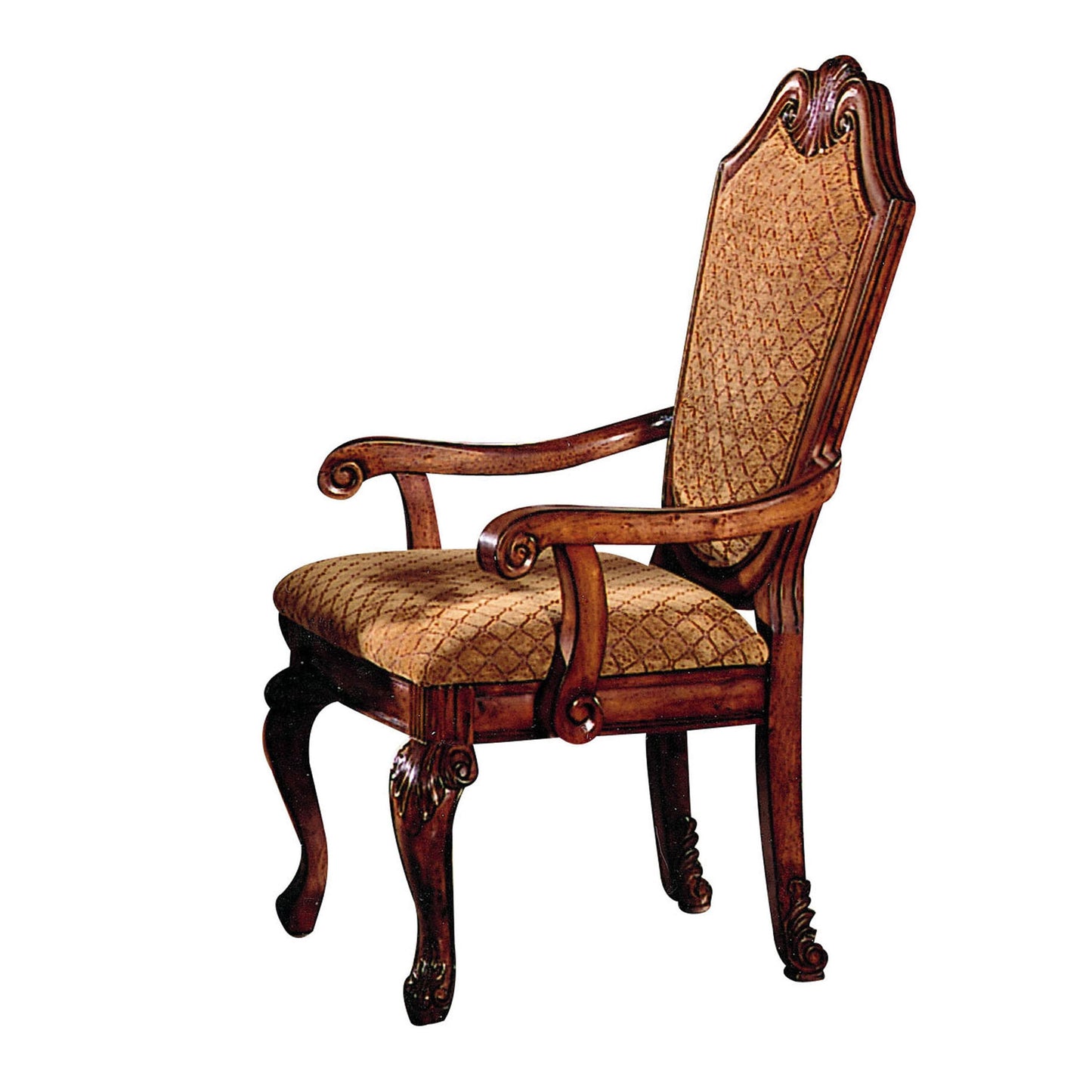 Chateau De Ville Side Chair (Set-2) - Fabric & Cherry