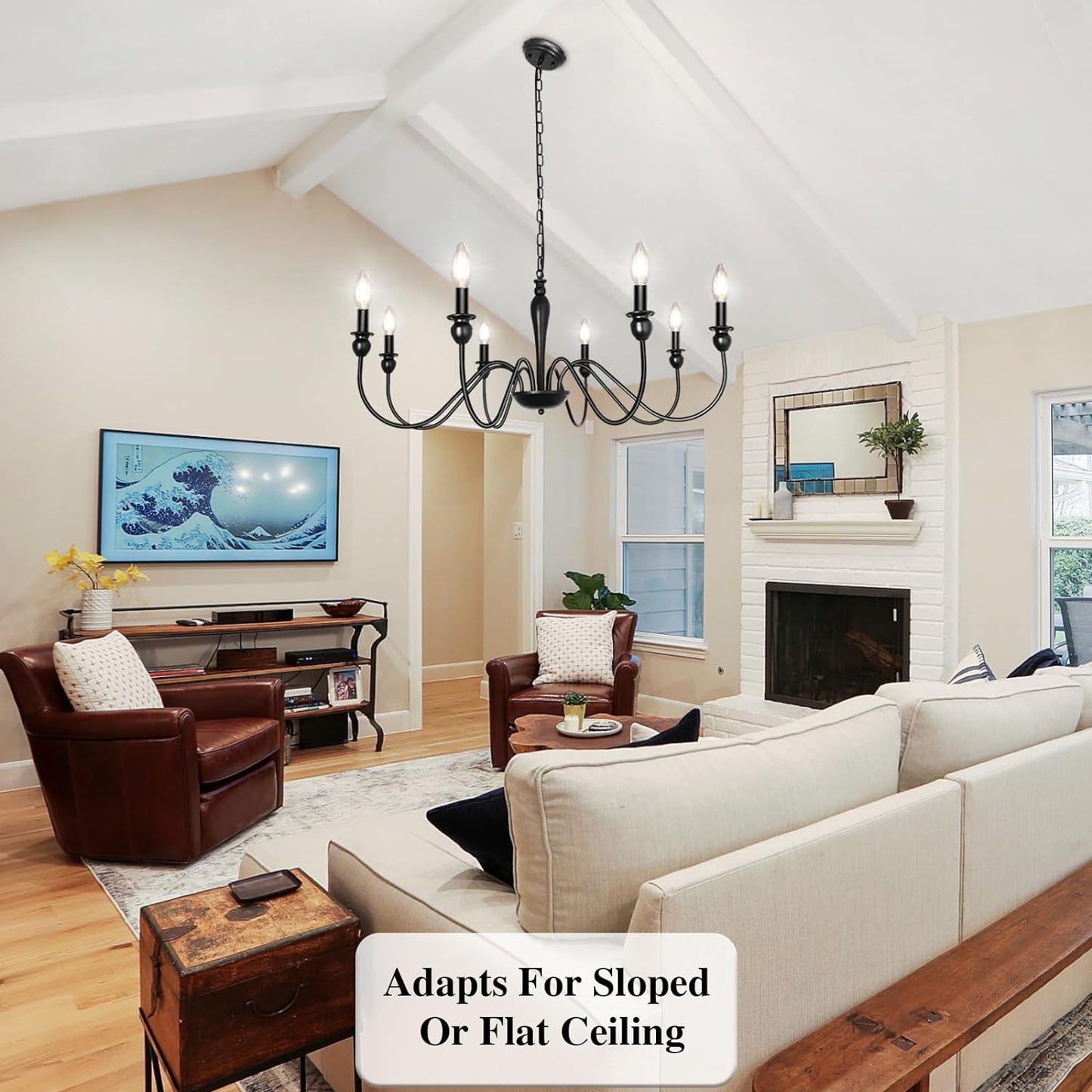 Rustic Metal Traditional Candle Chandelier