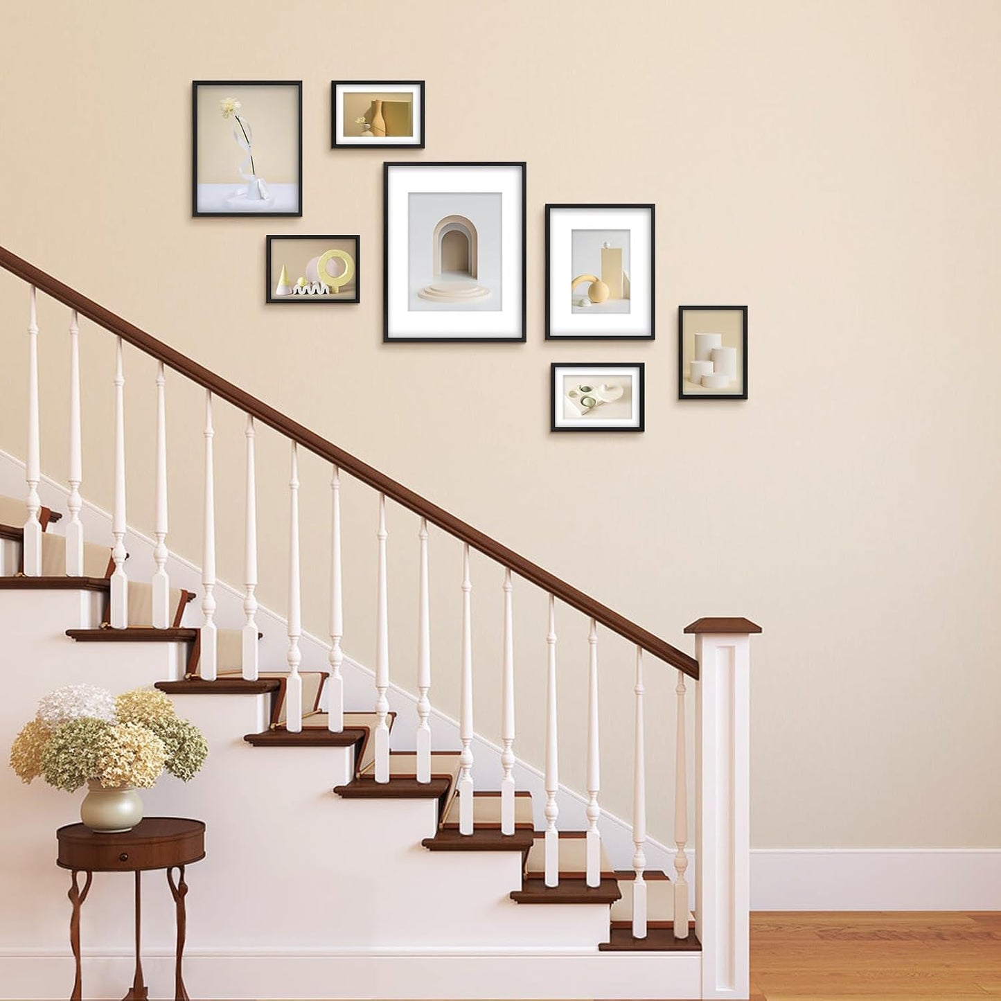 Black Aluminum Picture Frames Set of 7