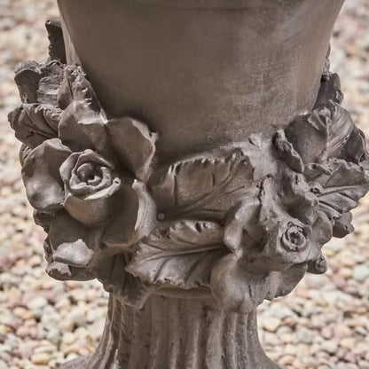Concrete Antique Gray Outdoor Garden Urn Planter