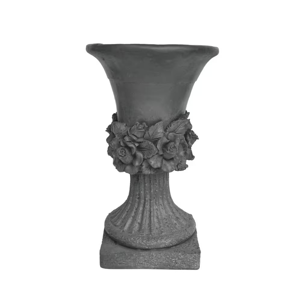 Concrete Antique Gray Outdoor Garden Urn Planter