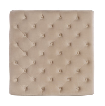 Velvet Square Tufted Ottoman