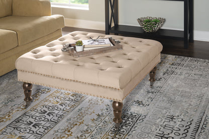 Velvet Square Tufted Ottoman