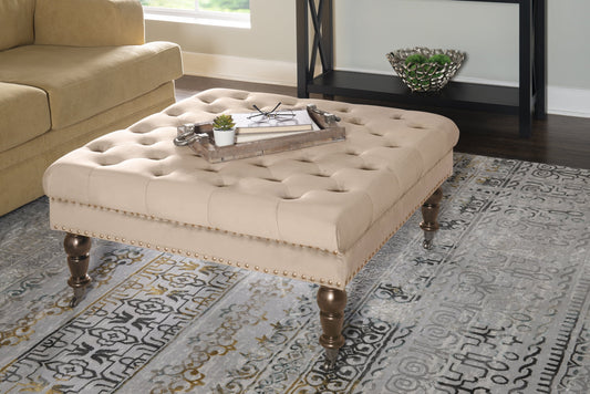 Velvet Square Tufted Ottoman