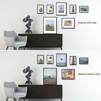 Black Aluminum Picture Frames Set of 7