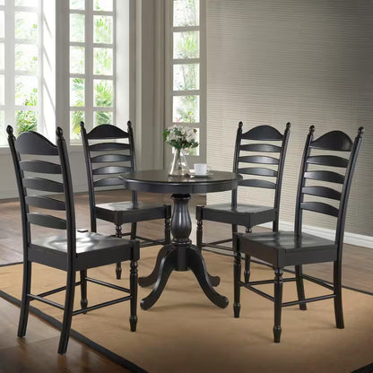 Antique Black Pedestal Dining Table