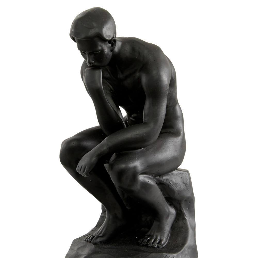 Black Polystone the Thinker People Bookends (Set of 2)