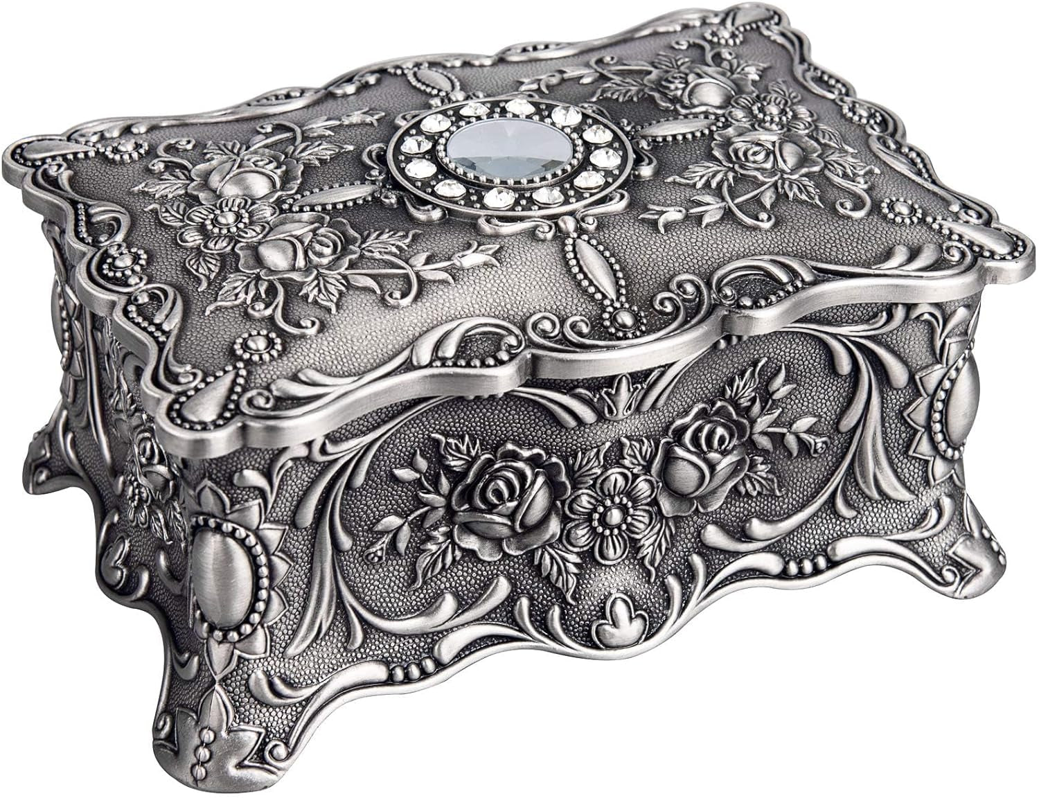 Vintage Trinket Jewelry Box Treasure Organizer 