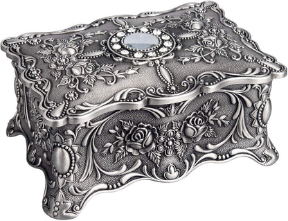 Vintage Trinket Jewelry Box Treasure Organizer 