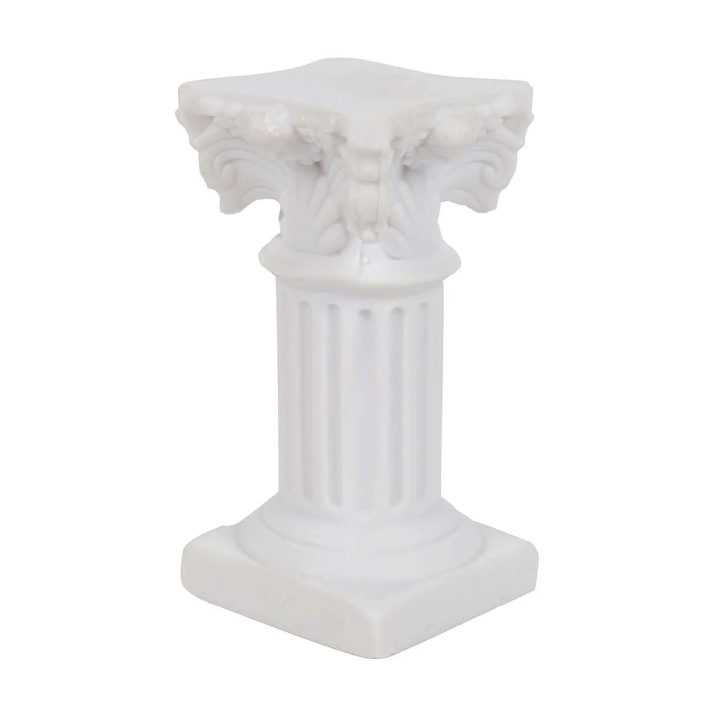 Antique 2.5" White Roman Column Pillar Pedestal Candle Holders