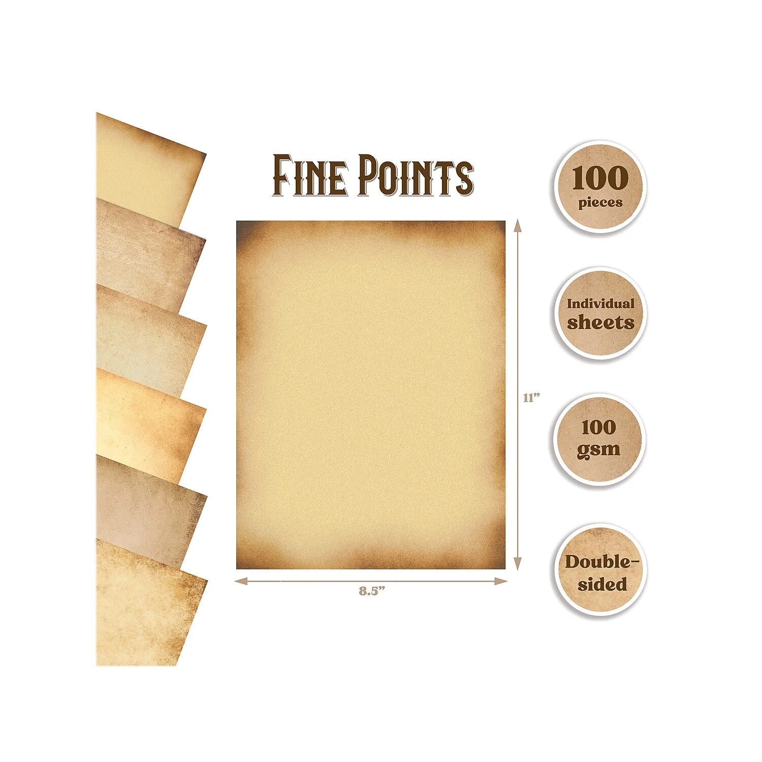 Office Paper Assorted Parchment 100/Pack 