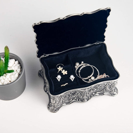 Vintage Trinket Jewelry Box Treasure Organizer 
