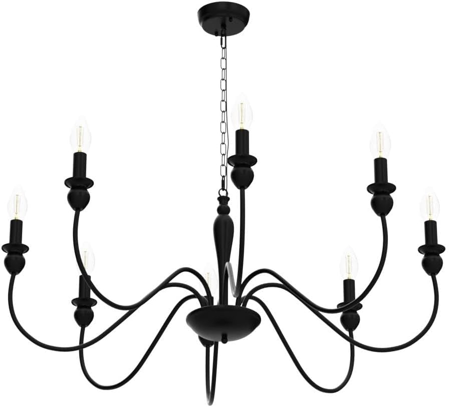 Rustic Metal Traditional Candle Chandelier 