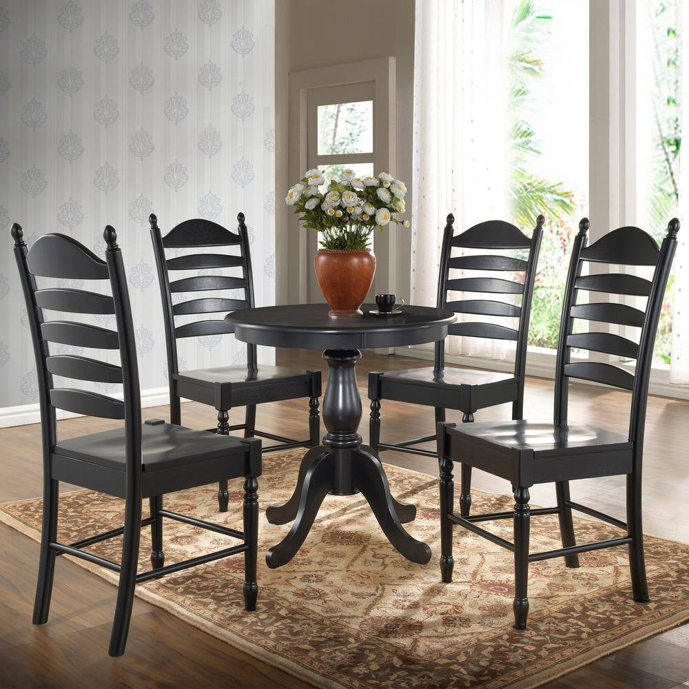 Antique Black Pedestal Dining Table