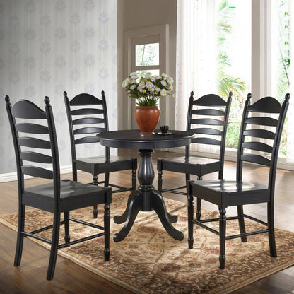 Antique Black Pedestal Dining Table