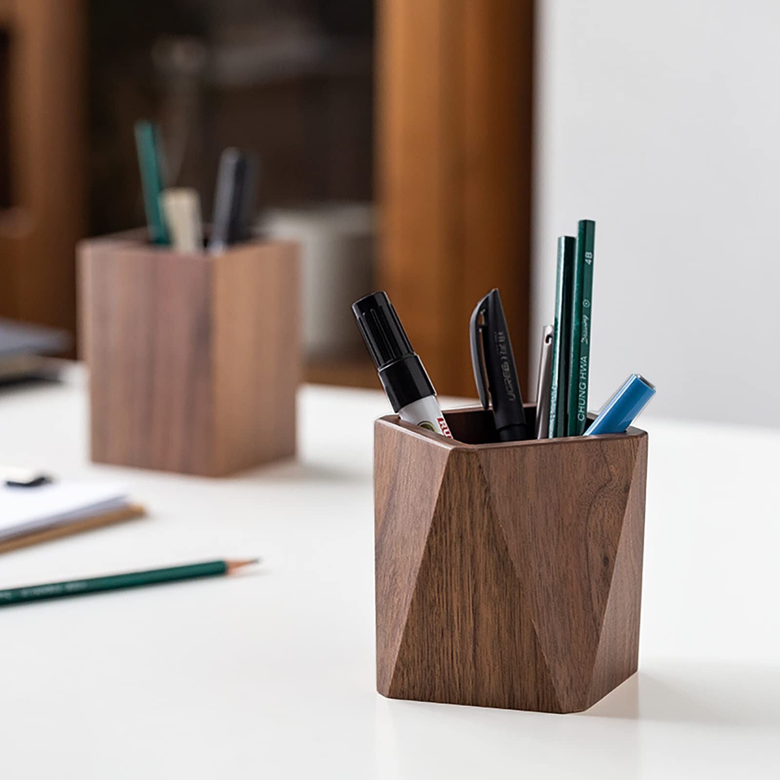 Black Walnut Wooden Pencil Box