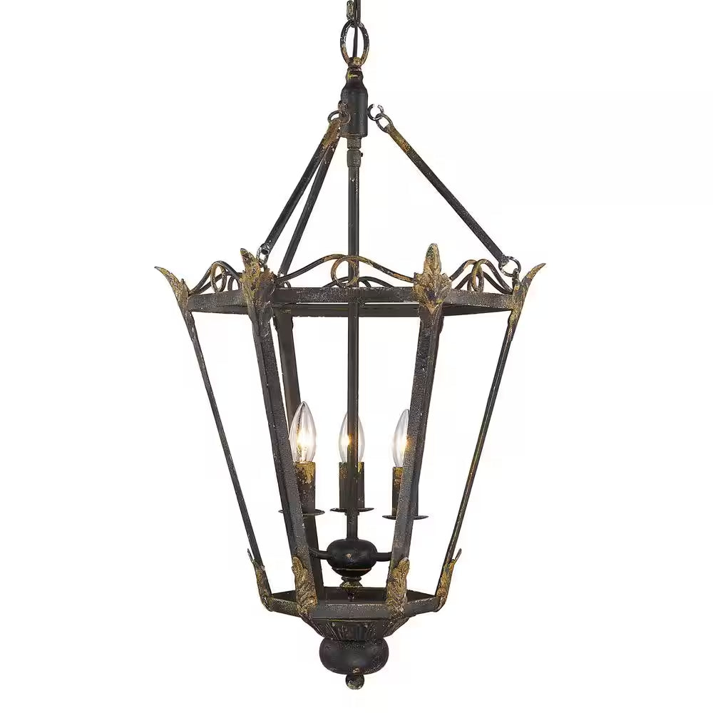 Light Antique Black Iron Pendant