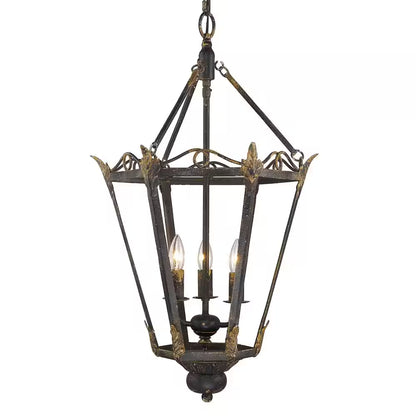 Light Antique Black Iron Pendant