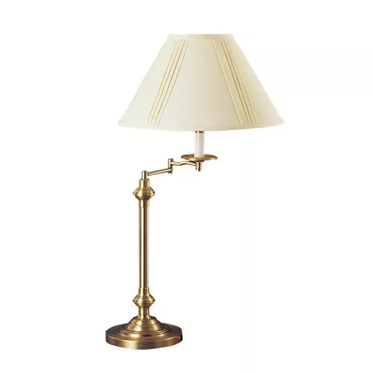  Antique Brass Metal Swing Arm Table/Desk Lamp