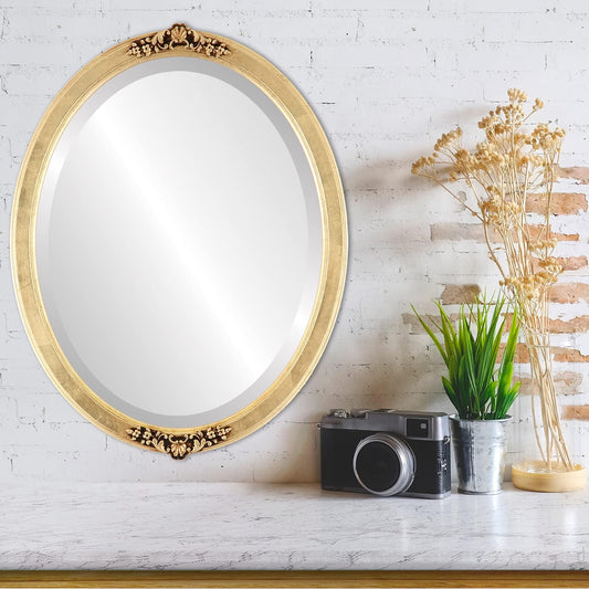 Oval Beveled Wall Mirror for Home Decor -14" X 18"