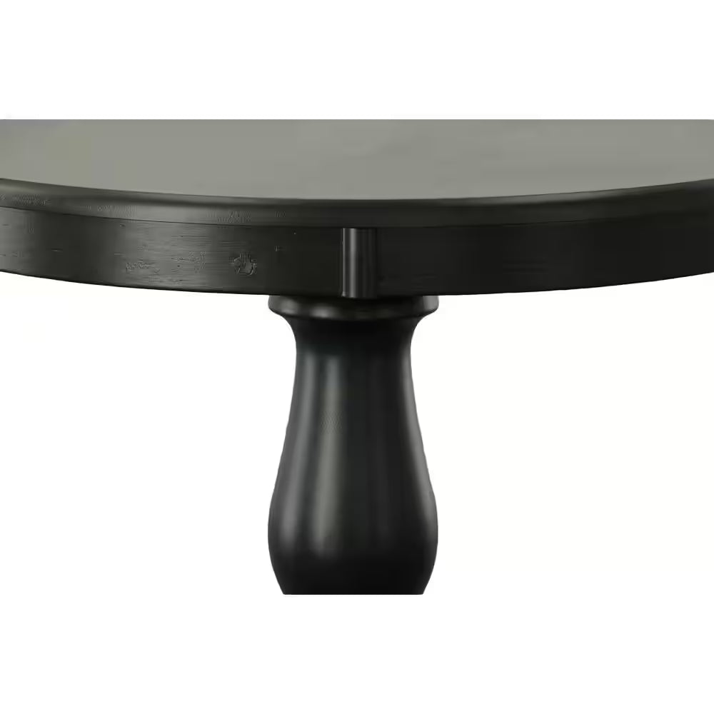 Antique Black Pedestal Dining Table
