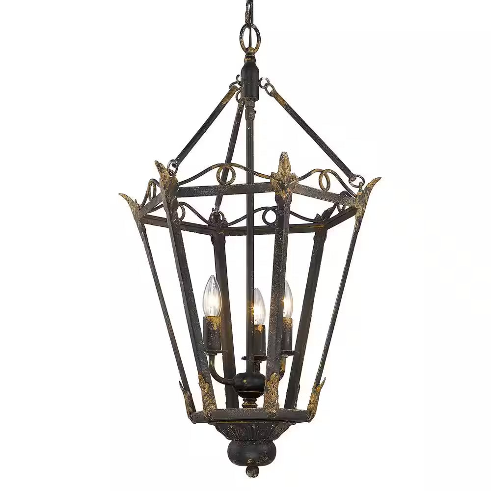 Light Antique Black Iron Pendant