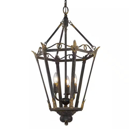 Light Antique Black Iron Pendant
