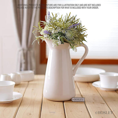 Cream Ceramic Pitcher Vase