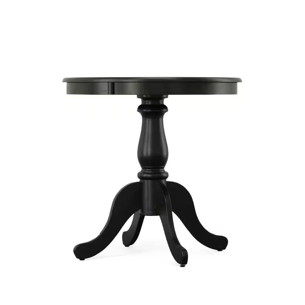 Antique Black Pedestal Dining Table