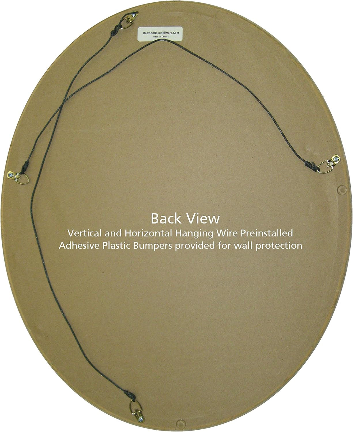 Oval Beveled Wall Mirror for Home Decor -14" X 18"