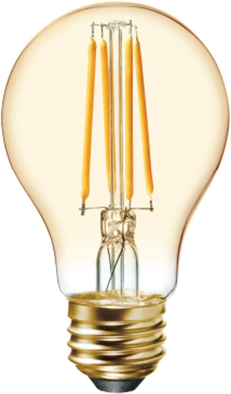 Vintage Style Warm Candle Light, Amber Glass,