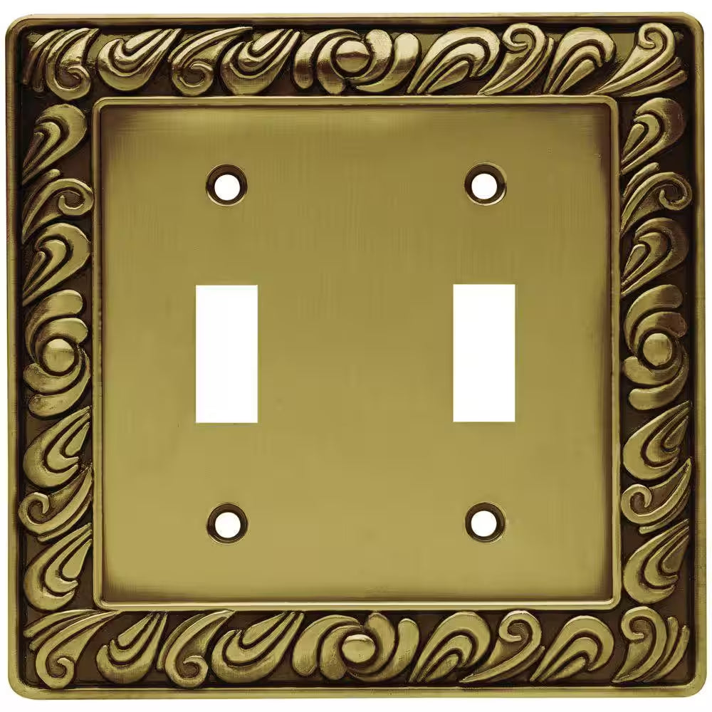  Antique Brass Switch/Toggle Outlet Metal Wall Plate