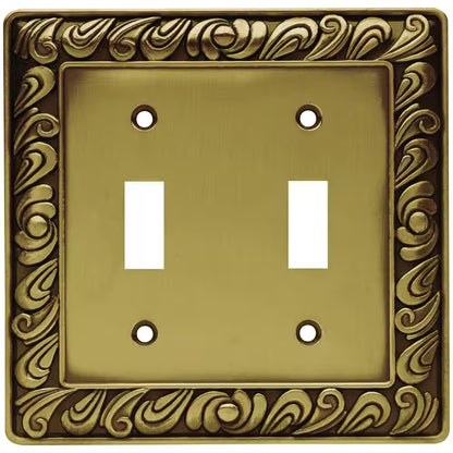  Antique Brass Switch/Toggle Outlet Metal Wall Plate