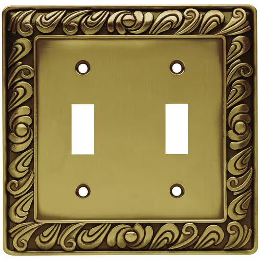 Antique Brass Switch/Toggle Outlet Metal Wall Plate
