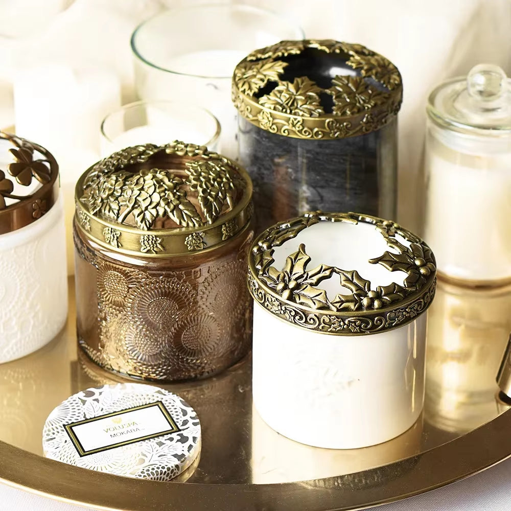 Jar Candle Topper - Owl Shape Metal Candle Topper 