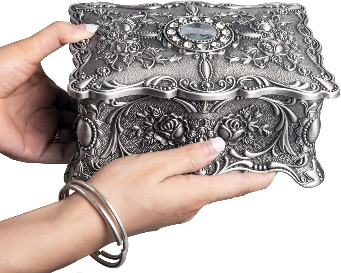 Vintage Trinket Jewelry Box Treasure Organizer 