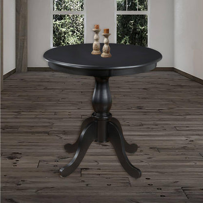 Antique Black Pedestal Dining Table