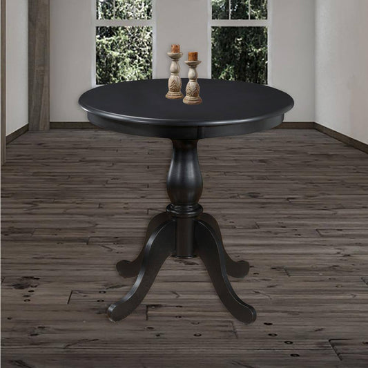 Antique Black Pedestal Dining Table