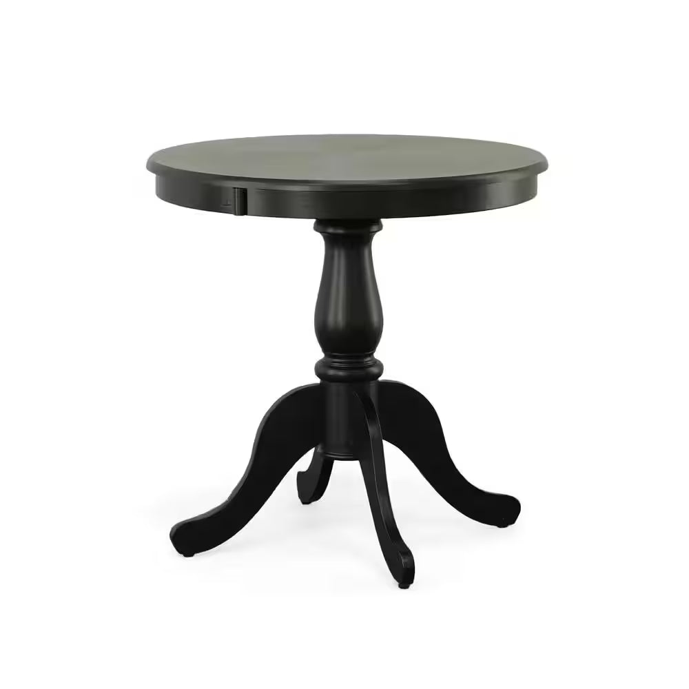 Antique Black Pedestal Dining Table