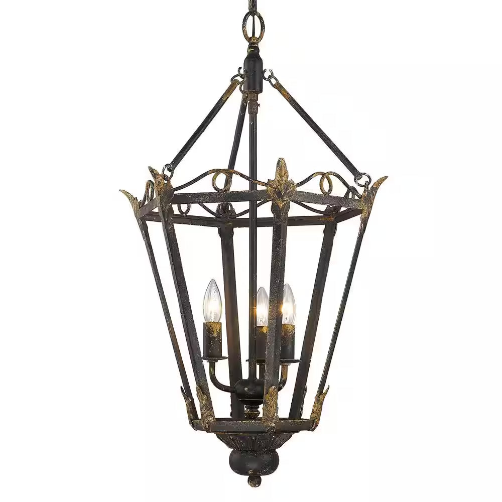 Light Antique Black Iron Pendant