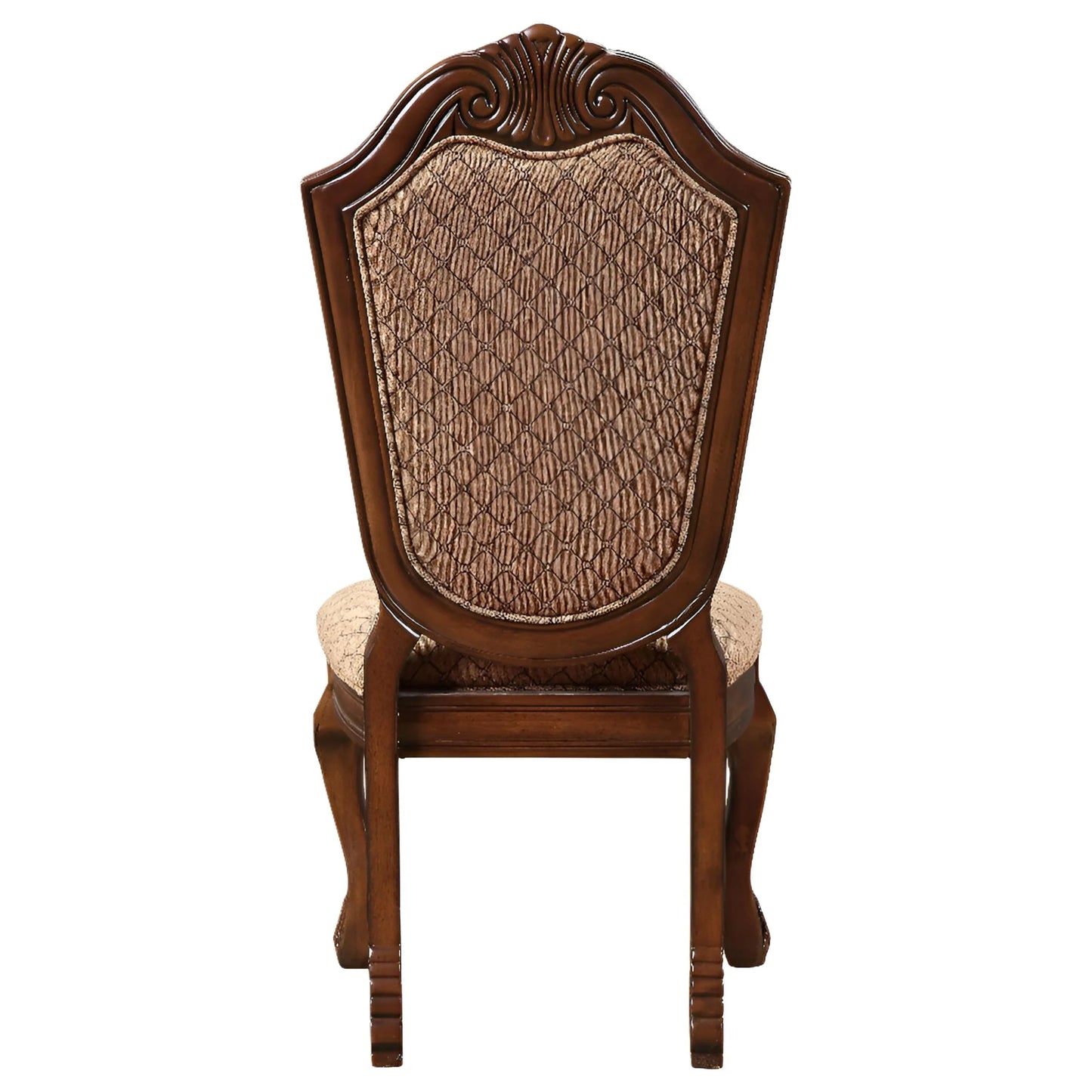 Chateau De Ville Side Chair (Set-2) - Fabric & Cherry