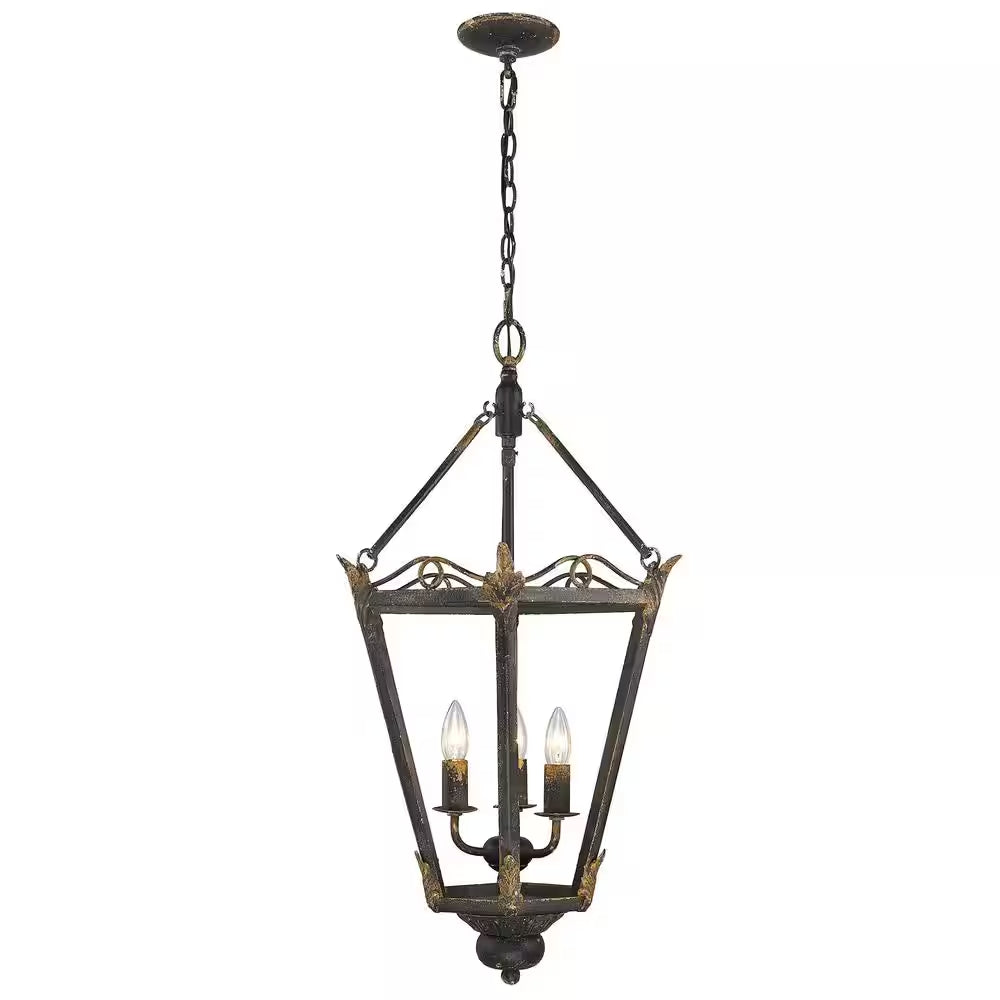 Light Antique Black Iron Pendant