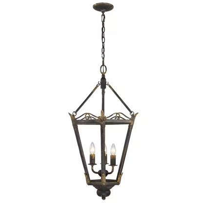 Light Antique Black Iron Pendant