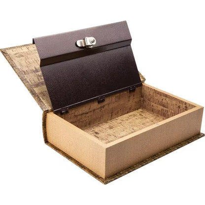 0.06 Cu. Ft. Antique Map Steel Book Lock Box Safe