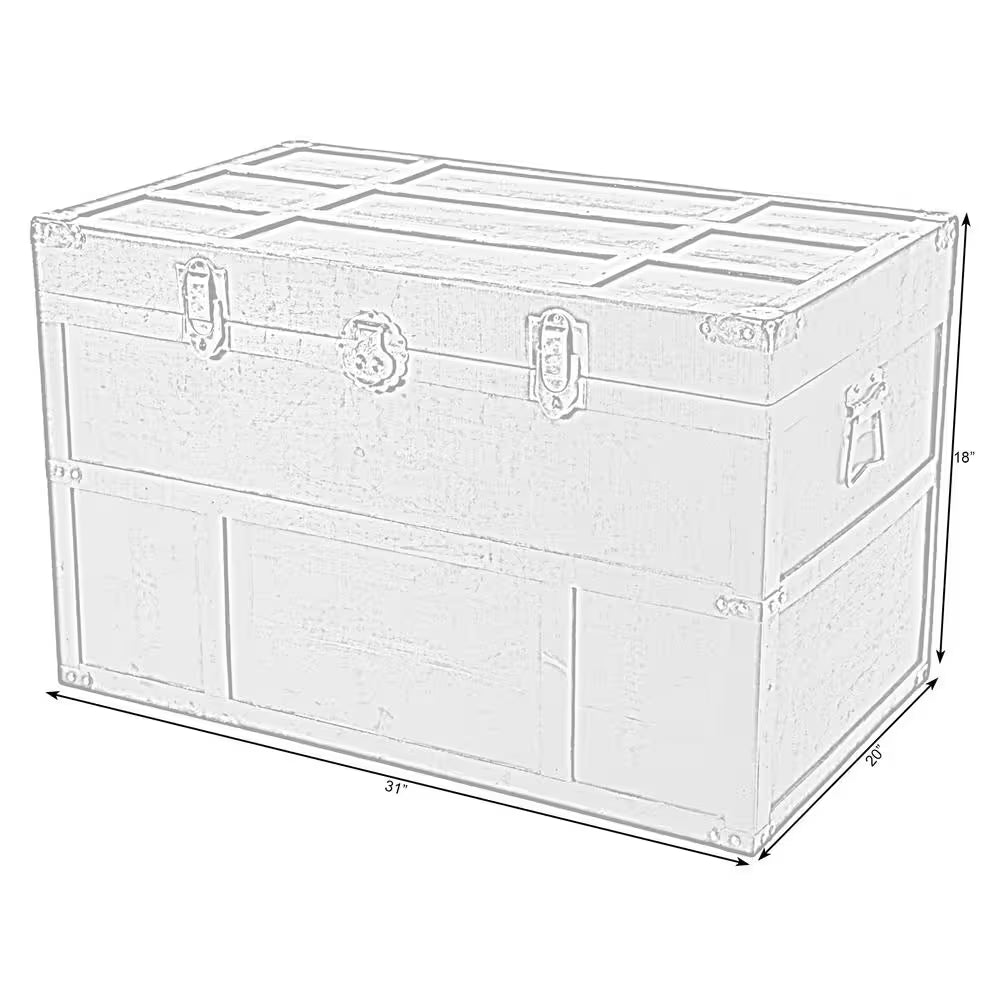Wooden Old Cedar Style Large Chest