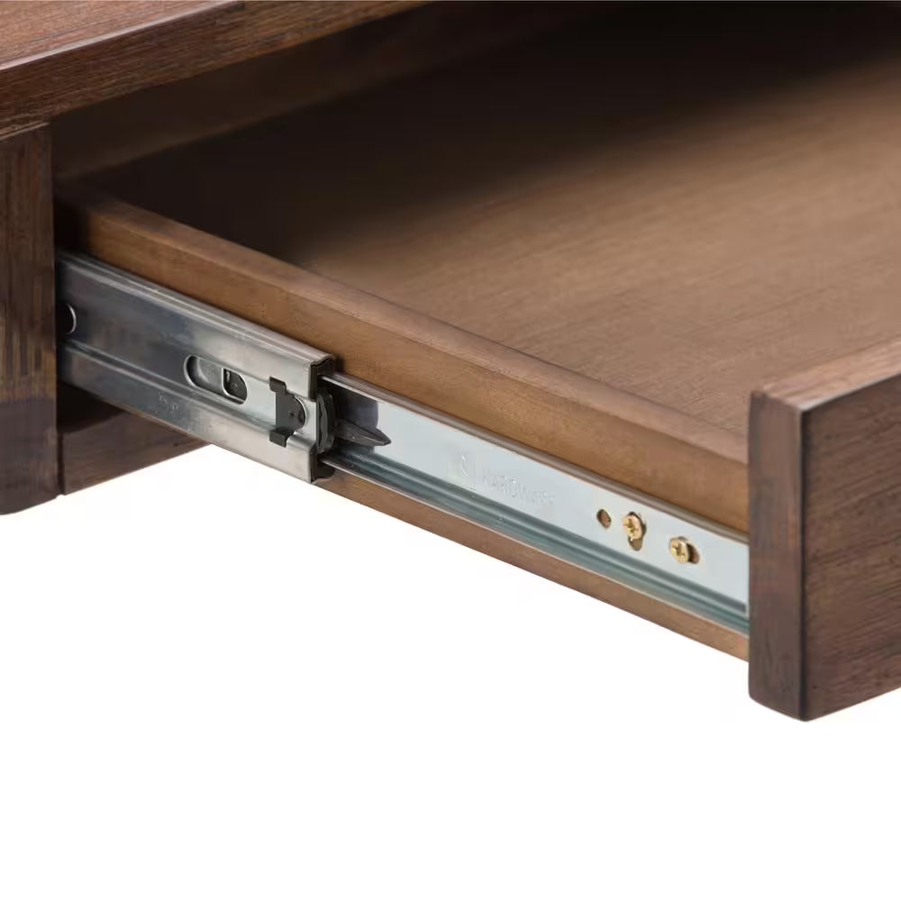  60 In. Wide Writing Office Desk in Rustic Natural Aged Brown